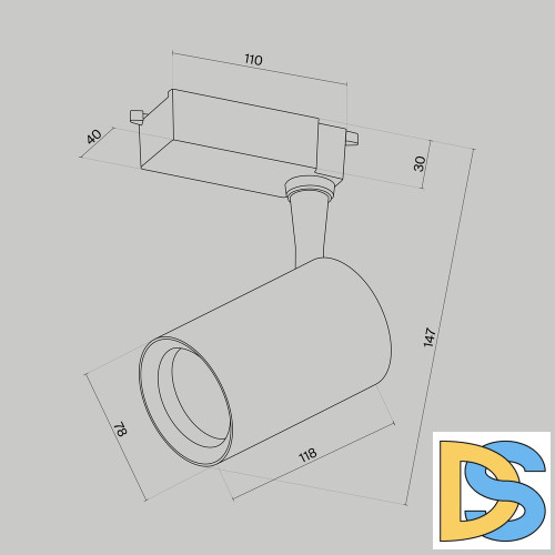Трековый светильник Maytoni Technical Vuoro TR003-1-10W4K-S-B
