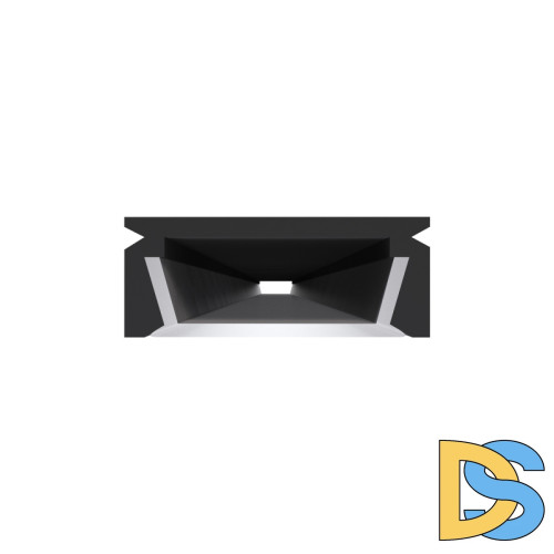 Профиль П-образный накладной Apeyron ширина ленты до 10мм (рассеиватель, заглушки - 2шт) 08-05-ЧБ