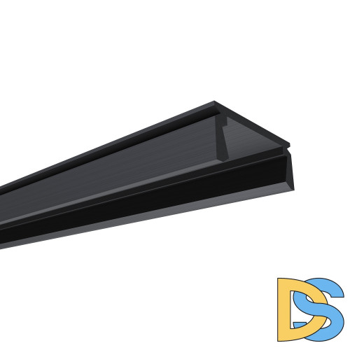 Профиль П-образный накладной Apeyron ширина ленты до 10мм (рассеиватель, заглушки - 2шт) 08-05-ЧБ