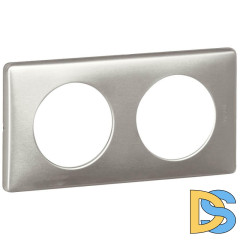 Рамка 2-постовая Legrand Celiane алюминий 068922