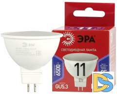 Лампа светодиодная Эра GU5.3 11W 6500K LED MR16-11W-865-GU5.3 R Б0045347