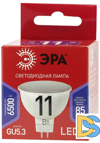 Лампа светодиодная Эра GU5.3 11W 6500K LED MR16-11W-865-GU5.3 R Б0045347
