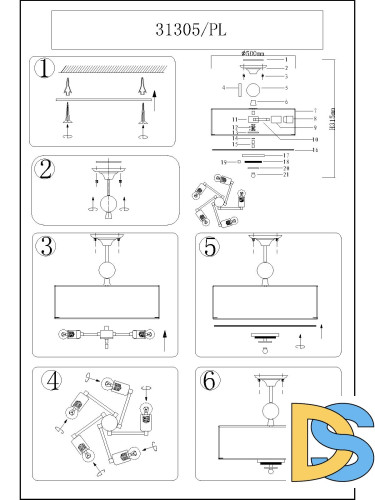 Потолочный светильник Newport 31305/PL М0057112