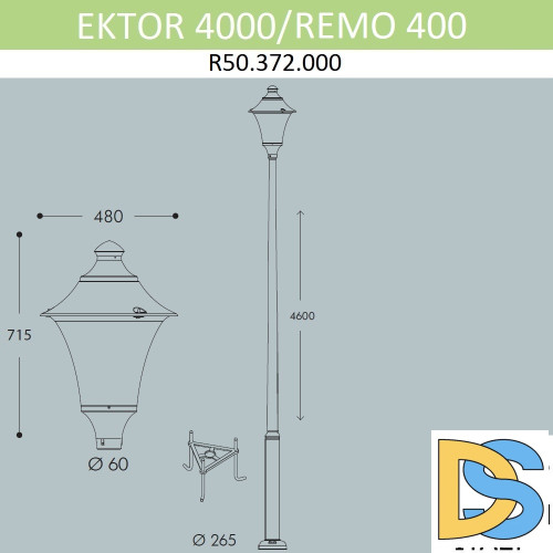 Парковый светильник Fumagalli Remo R50.372.000.AXH27
