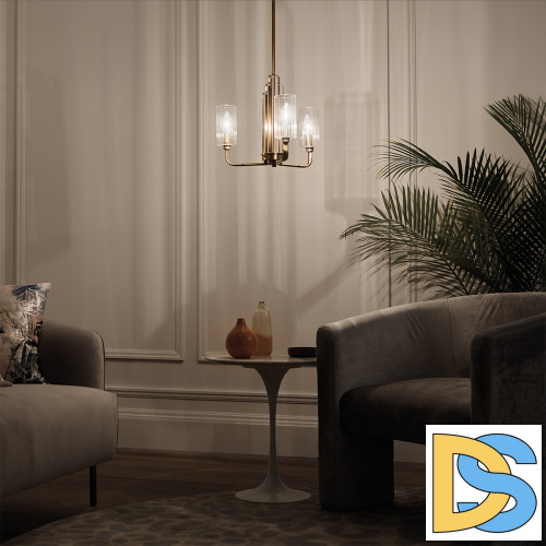 Люстра на штанге Kichler Kimrose QN-KIMROSE3-BNB