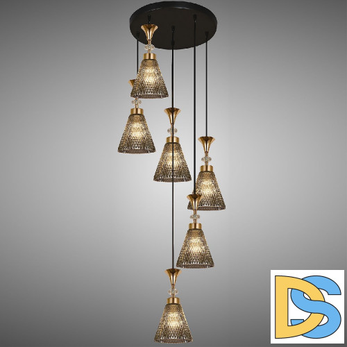 Каскадная люстра Reluce 02005-0.9-06 SMOKE