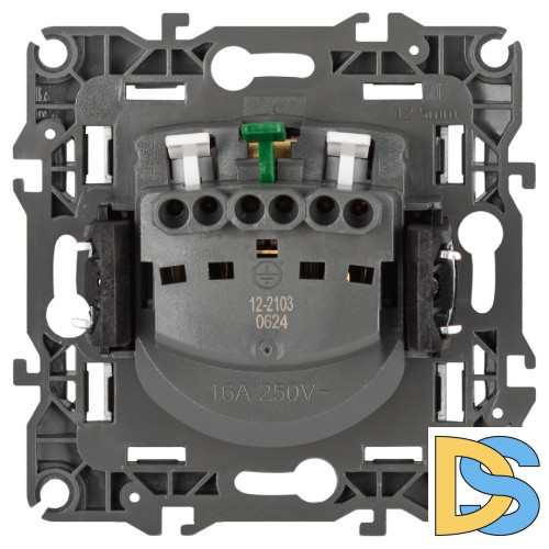 Розетка одноместная со шторками и крышкой Эра 12-2103-01М Б0065675