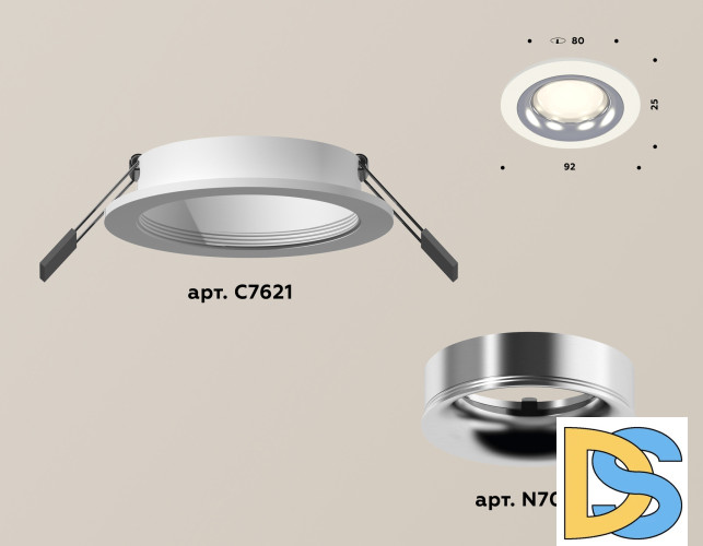 Встраиваемый светильник Ambrella Light Techno XC7621003 (C7621, N7012)