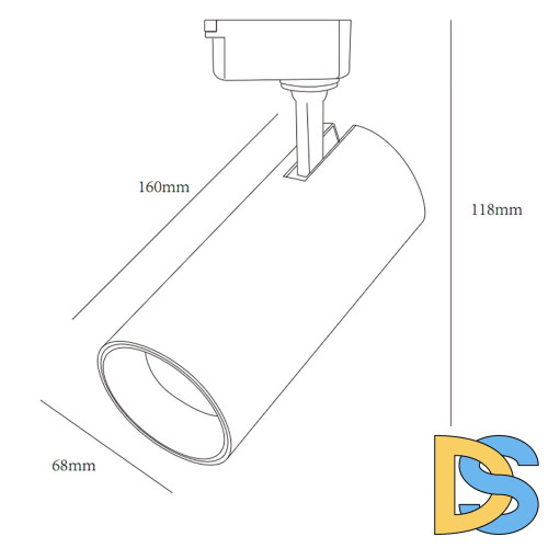 Трековый однофазный светильник ЭРА TR5-20 COB BK Б0049053