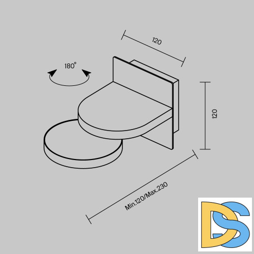 Настенный светильник Maytoni Flap MOD354WL-L12B3K