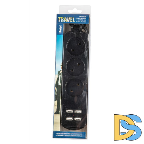 Удлинитель Uniel S-CT3-1,8U BLACK UL-00011137