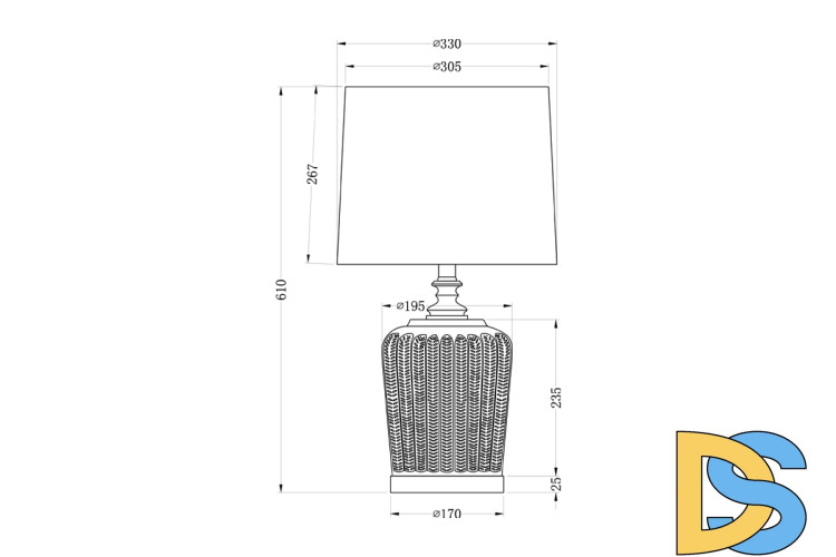 Настольная лампа Garda Decor 22-88237