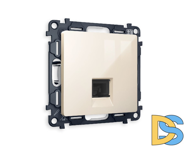 Комплект механизма телефонной розетки RJ-11(4P4C) со шторкой Ambrella Volt Alfa MA312030