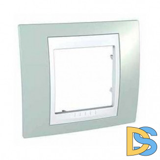 Рамка 1-ая (одинарная), Морская волна/Белый, серия Unica, Schneider Electric