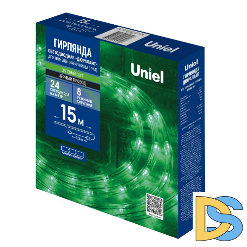 Уличная гирлянда Uniel ULD-D50 15M/С08 IP44 GREEN UL-00010909