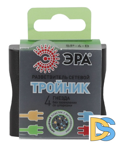 Разветвитель электрический Эра SP-4-B Б0008207
