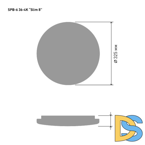 Потолочный светильник Эра SPB-6 Slim 8 36-4K Б0054237