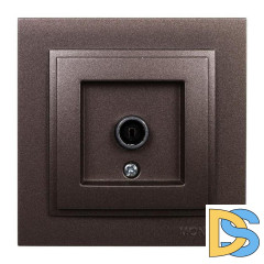 Розетка TV проходная Mono Electric Despina бронза 102-232305-137