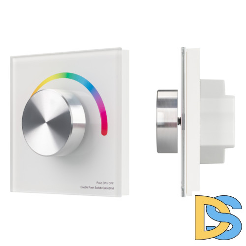 Панель Arlight Smart-P8-RGB-G-IN White (12-24V, 3x4A, Rotary, 2.4G) 033764