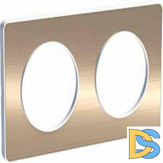 Рамка 2-ая (двойная), Полированная бронза (металл), серия Odace, Schneider Electric