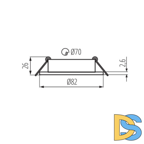 Точечный светильник Kanlux Dalla CT-DTO50-B 22432