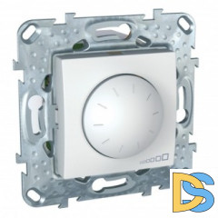 Диммер поворотно-нажимной 1000Вт для ламп накаливания, Белый, серия Unica, Schneider Electric