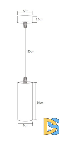 Подвесной точечный светильник Fiberli Tube630WW 12110103