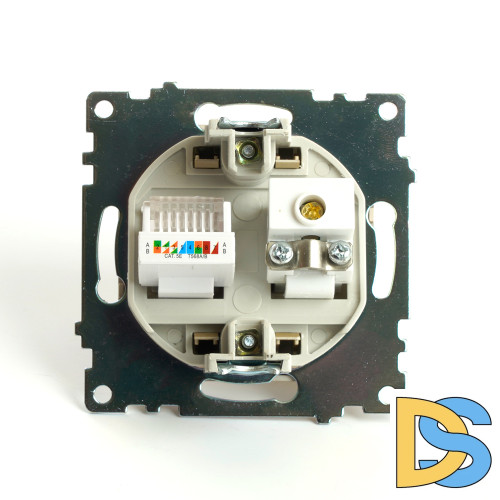 Розетка TV + компьютерная RJ-45 Stekker Катрин GLS00-7106-08 49230