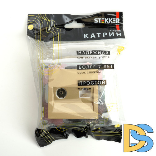 Розетка TV + компьютерная RJ-45 Stekker Катрин GLS00-7106-08 49230
