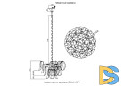 Подвесная люстра Crystal Lux EMILIA SP6 GOLD