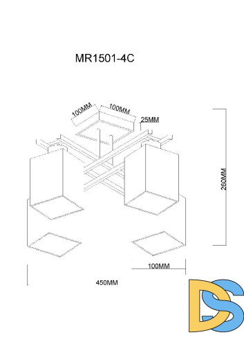 Потолочная люстра MyFar Eileen MR1501-4C