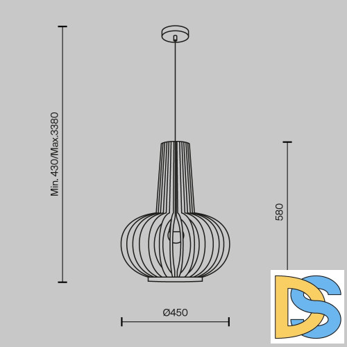 Подвесной светильник Maytoni Roots MOD193PL-01W1