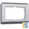 Рамка для двойной розетки (серебряный) W0082106