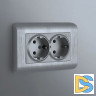Рамка для двойной розетки (серебряный) W0082106