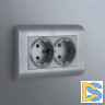 Рамка для двойной розетки (серебряный) W0082106
