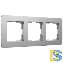 Рамка на 3 поста Werkel Platinum алюминий 4690389184475 W0032606