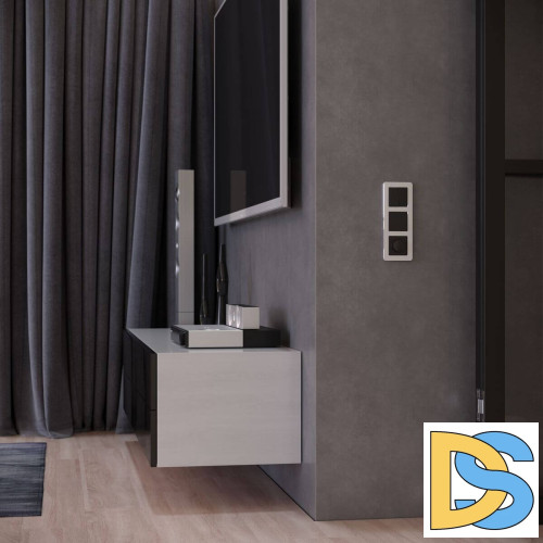 Рамка на 3 поста Werkel Platinum алюминий 4690389184475 W0032606