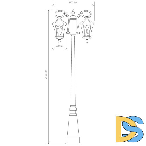 Садово-парковый светильник Elektrostandard Virgo F/2 капучино 4690389064876