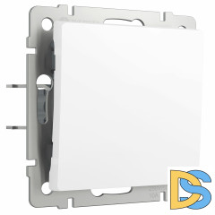 Выключатель одноклавишный Werkel проходной (белый матовый) W1112061