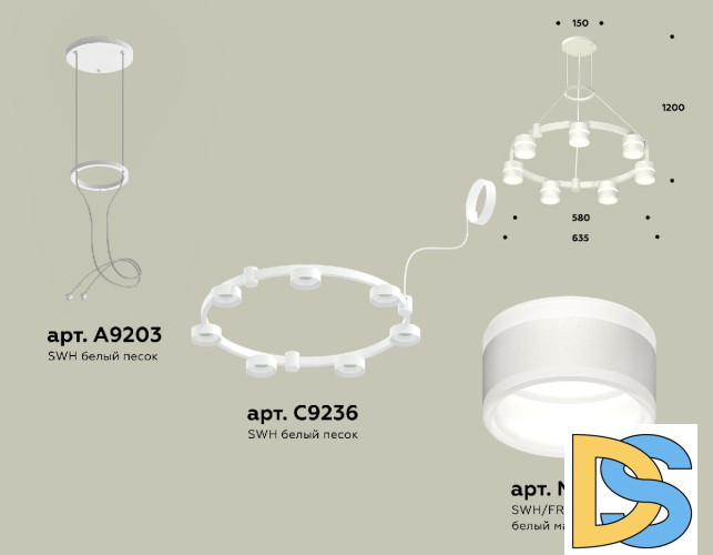 Подвесная люстра Ambrella Light Traditional (A9203, C9236, N8444) XR92031602