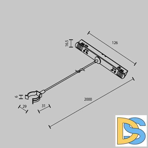 Коннектор с тросовым подвесом Maytoni Exility TRA101SWT-2B