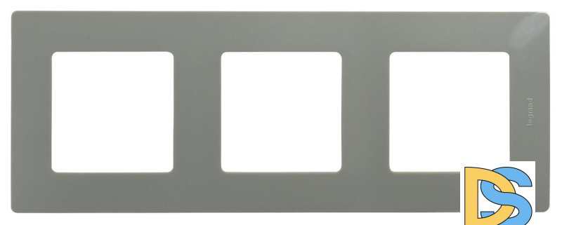 Рамка 3-постовая Legrand Etika светлая галька 672523