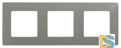 Рамка 3-постовая Legrand Etika светлая галька 672523