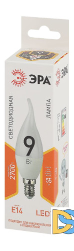 Лампа светодиодная Эра E14 9W 2700K LED BXS-9W-827-E14 Б0027973