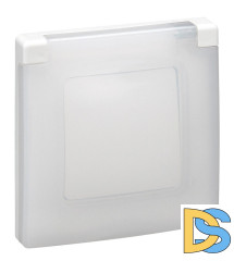 Рамка 1-постовая Legrand Etika с защитной крышкой белая 672550