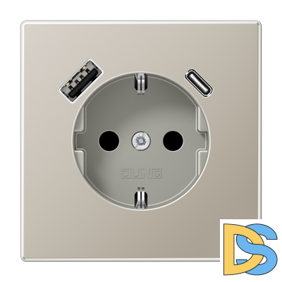 Розетка 2K+З USB Typ AC Jung ES1520-15CA