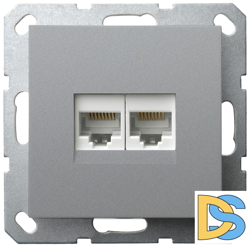 Интернет розетка Jasmart двойная S разъем RJ45х2 (8/8) G6106S