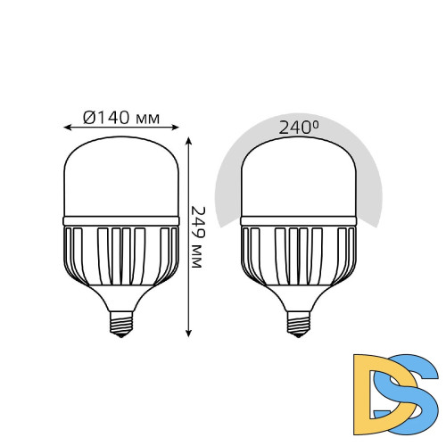 Лампа светодиодная Gauss E40 75W 6500K матовая 60438