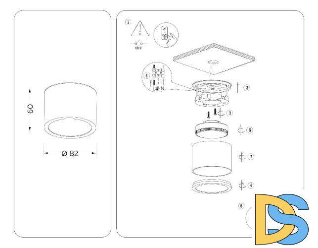 Накладной светильник Ambrella Light IP Protect TN6550