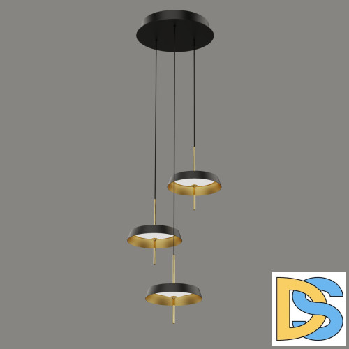 Подвесной светильник DeLight Collection MD18001061-3B black/gold